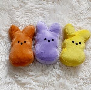Easter Gift Plush Peeps Set of Three Plush Bunny Toys 3 For $12